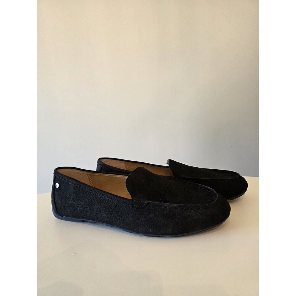 Hush Puppies Women's Size 9.5 Wide Black Suede Slip-On Loafer Shoe